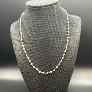 Winter White Crystal Necklace, NEW, 18.5”, Handmade